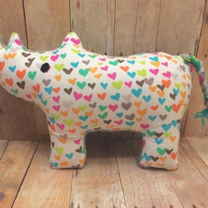 Rhinoceros Plush In The Hoop Machine Embroidery Design