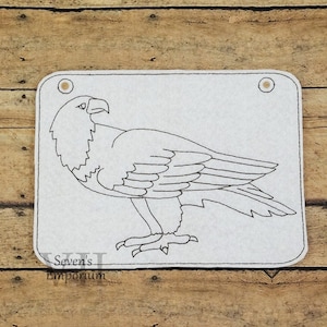 Eagle Falcon Hawk In The Hoop Coloring Page Machine Embroidery Design