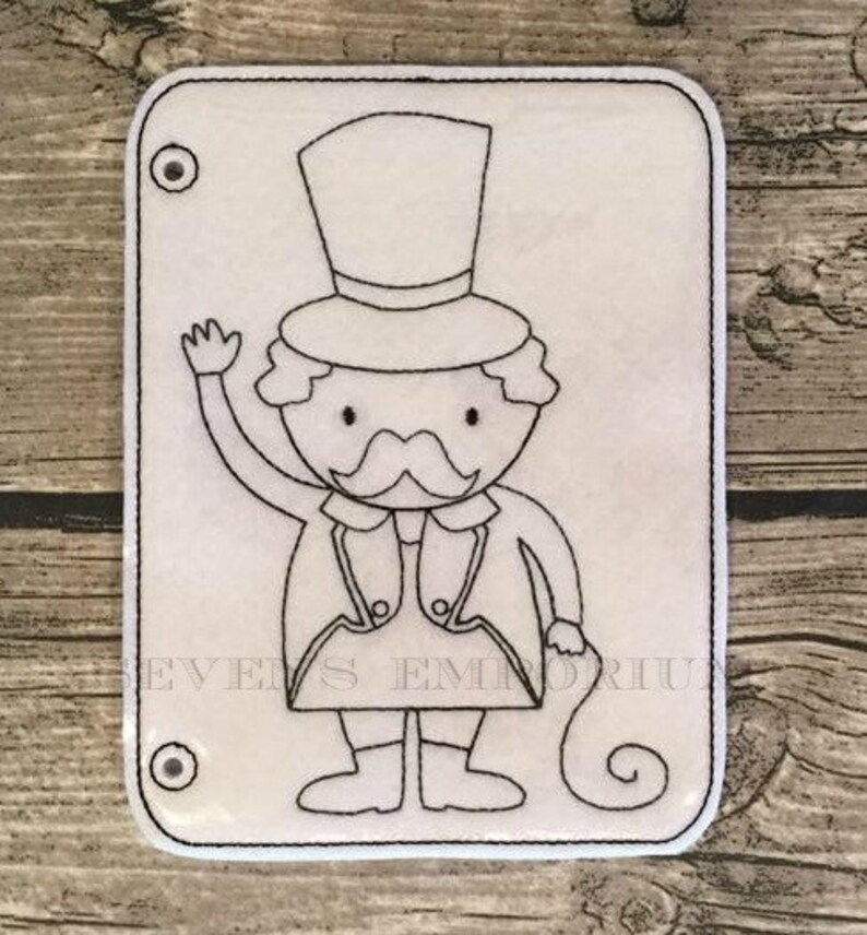 Maestro de ceremonias de circo en el diseño de aro DoodleIt Etsy México