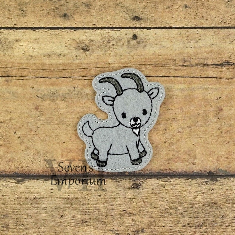 Baby goat feltie machine embroidery design  etsy Baby goat feltie machine embroidery design  etsy