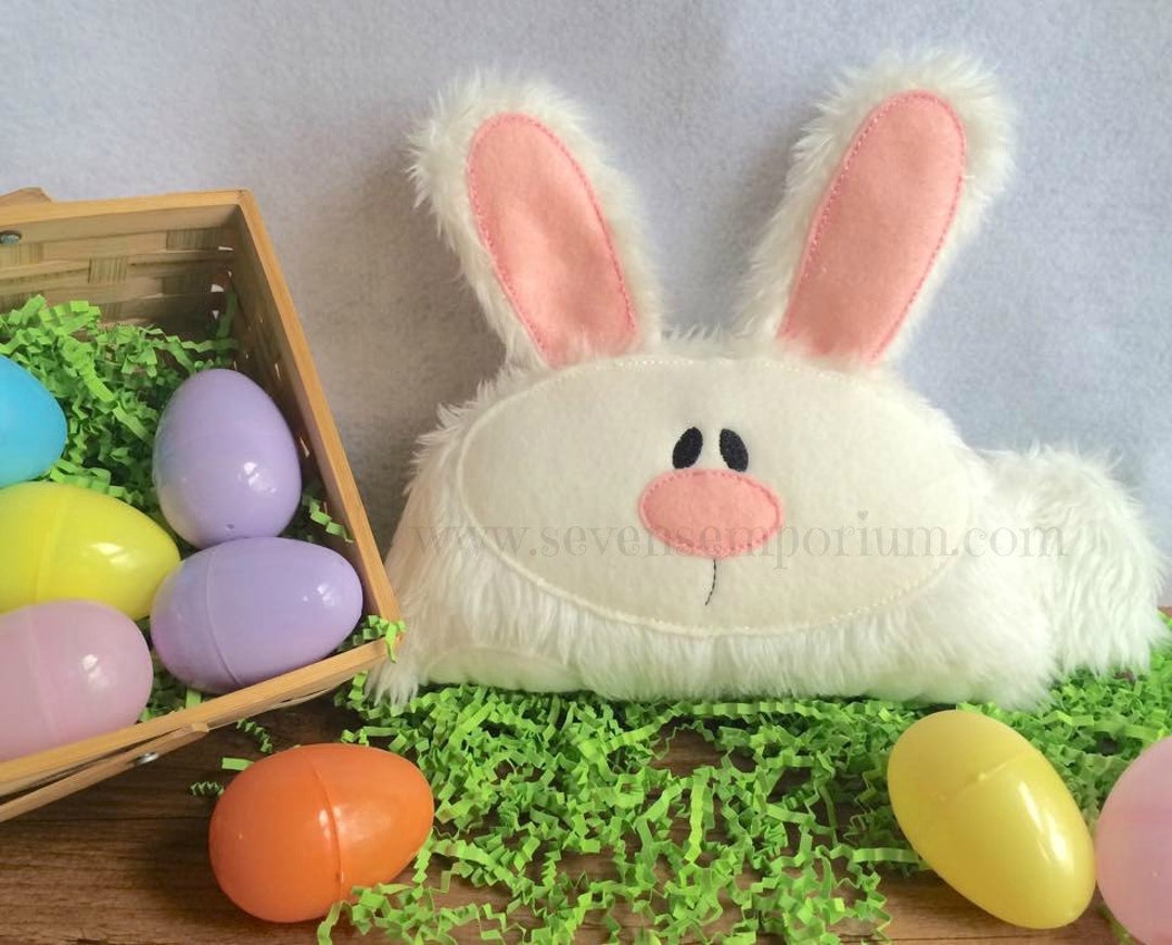 Smoosh the White Rabbit Easter Bunny in the Hoop Machine Embroidery ...
