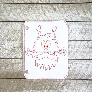 Love Monster In The Hoop Coloring Page Machine Embroidery Design