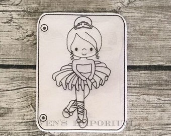 Ballerina In The Hoop Doodle-It Coloring Page Machine Embroidery Design