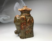 Vintage Enesco Elephant Censer - Ceramic - Made in Japan