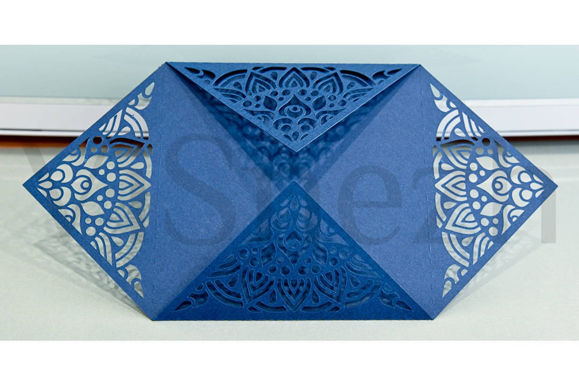 Laser cut Envelope Template. Envelope for Wedding invitation | Etsy