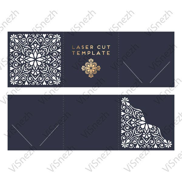 Laser cut Envelope Template set. Envelopes for Wedding Etsy