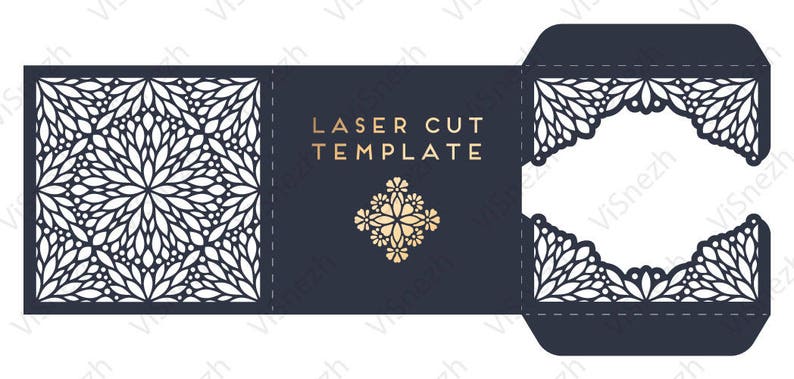 Laser-cut Umschlag Vorlage. Umschlag für Hochzeit ...