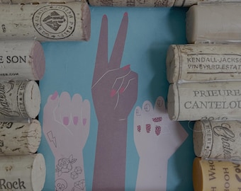 Wijnkurkbord met Unity-thema