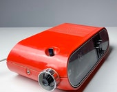 Cool rare radio alarm flip clock made by Toshiba, Japan 1970s.