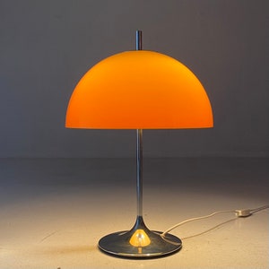 Vintage space age yellow table lamp by Wila, Germany 1970s. image 8