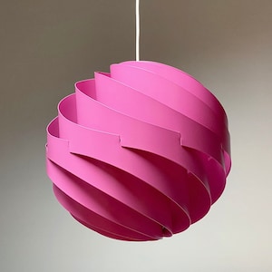 Pink Turbo Ceiling Lamp by Louis Weisdorf for LYFA, Denmark 1967 – Midcentury Modern Sculptural Pendant Light