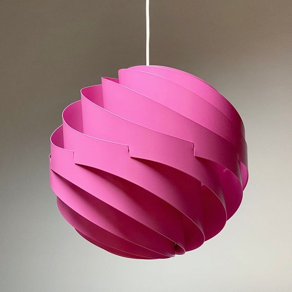 binnen Factureerbaar spelen Uiterst zeldzame en mooie roze plafondlamp van Louis Weisdorf - Etsy België