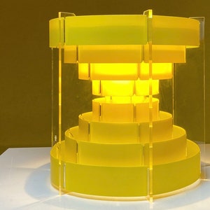 Close up yellow lamp.