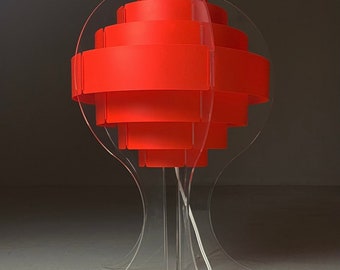 Super rare and all original Brylle & Jacobsen space age table lamp, Denmark 1970s.