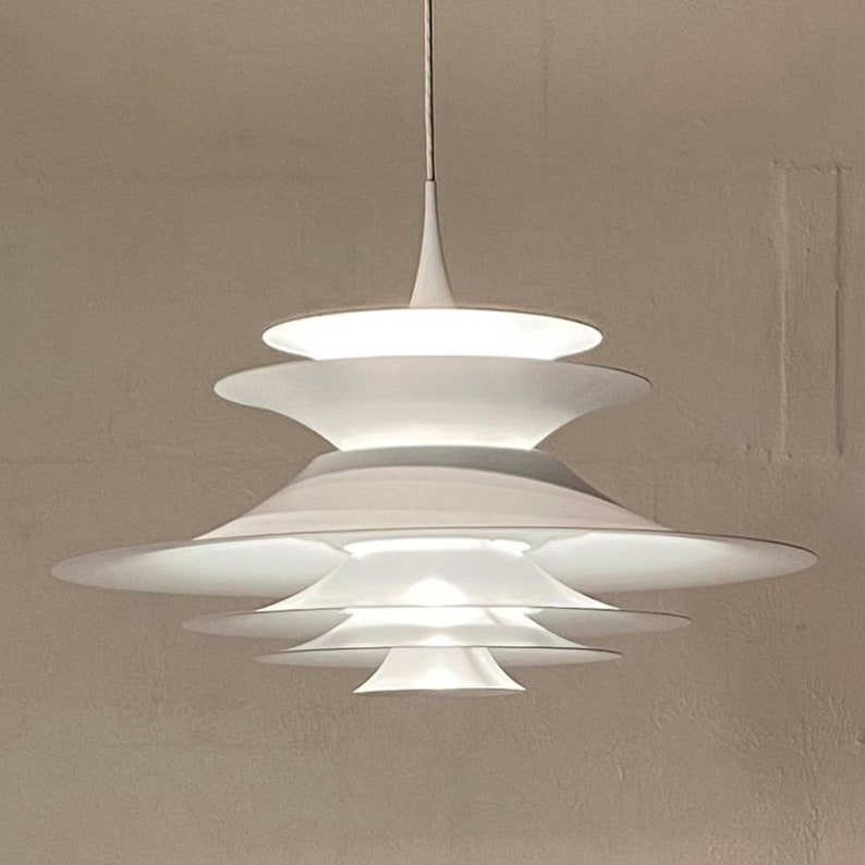 Giant classic danish Radius ceiling light by Erik Balslev for Fog & Morup image 5