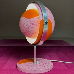 Unique Space Age Moonlight Table Lamp – Buch & Jørgensen, Denmark 1963, Vintage Lighting