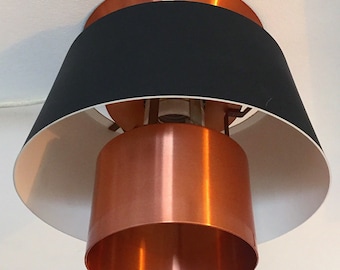 Danish Mid Century Copper Sconce or Flush Mount – Jorn Utzon Lamp, 1960s