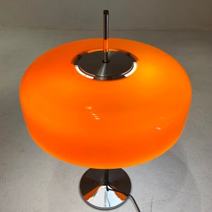 Orange Giant Space Age Table Lamp by Staff Leuchten, Germany, 1970s – Vintage Mid Century Modern MCM Atomic Design