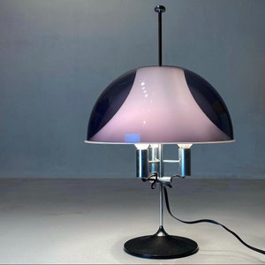 Vintage Plum Colored Space Age Table Lamp by Gino Sarfatti for Stilux, Italy 1970s – Retro Lamp