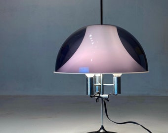Vintage Plum Colored Space Age Table Lamp by Gino Sarfatti for Stilux, Italy 1970s