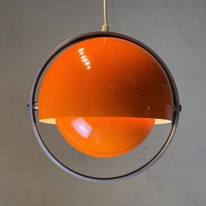 Vintage Moonlight Space Age Ceiling Lamp by Buch & Jørgensen, Denmark, 1963 – MCM Retro Pendant Light