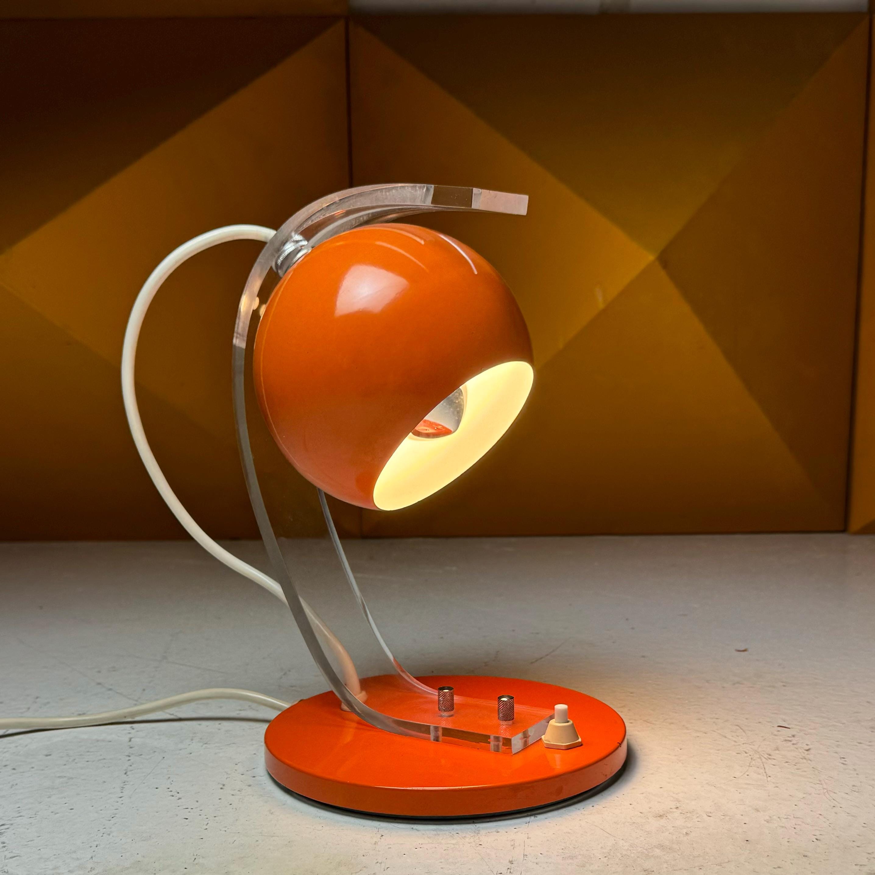 Guzzini / Meblo Space Age Table Lamp – Vintage 1970s Retro