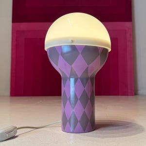 Mid-Century Modern Two-Toned Purple Table Lamp – Sidse Werner & Leif Alring, Denmark, 1970 - Space age table light