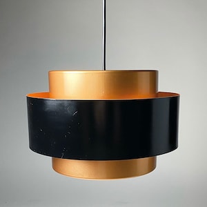 Beautiful Classic danish Juno copper ceiling light by Jo Hammerborg for Fog and Morup, Denmark 1966.