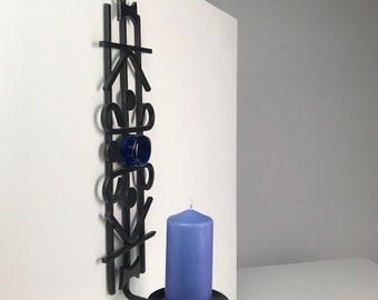Candle holder, wall decoration made in Denmark by Dantoft in 1970s