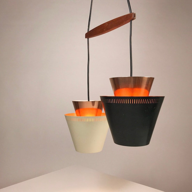 Stunning 
Danish mid century copper ceiling light made in 1960s.