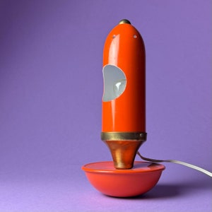 Super Special Original Orange Italian Table Lamp – 1960s Mid-Century Modern Lighting