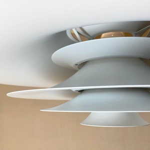Giant classic danish Radius ceiling light by Erik Balslev for Fog & Morup image 4