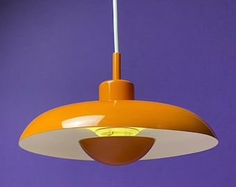 Vintage Orange Pendant Lamp by Piet Hein for LYFA, Denmark, 1970s