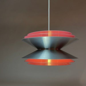 Vintage Space Age Ceiling Light – Lyskaer, Denmark, 1970s – Retro MCM Pendant Lamp