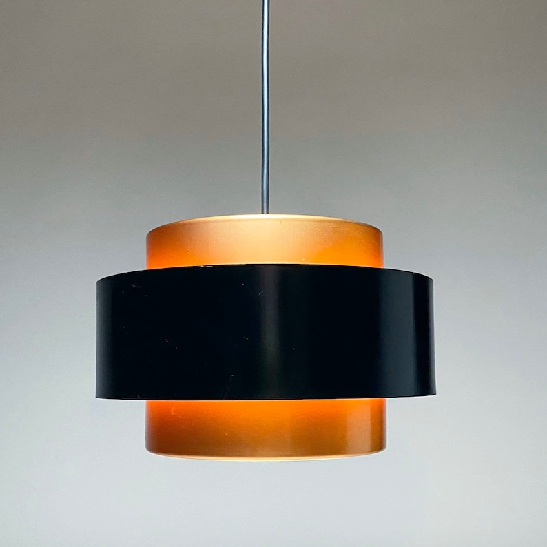 Classic danish Juno copper ceiling light by Jo Hammerborg for Fog and Morup, Denmark 1966.