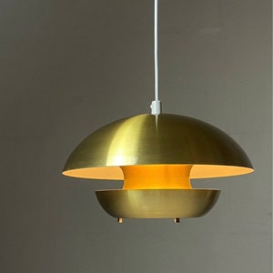 Vintage Midcentury Modern Brass Ceiling Light by Hans Agne Jakobsson for Markslöjd, Sweden, 1960s – Retro Scandinavian Pendant Lamp