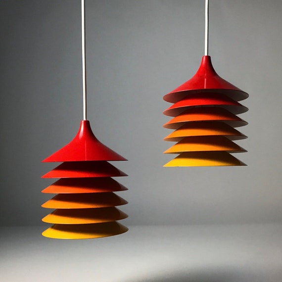 Cool Set Of Duetts Ceiling Lights By Bent Boysen For Ikea Etsy