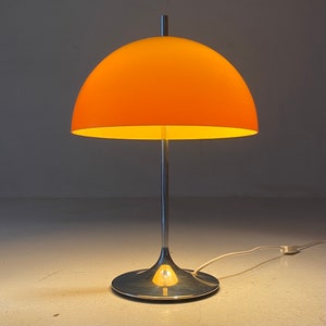 Vintage space age yellow table lamp by Wila, Germany 1970s. image 7