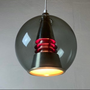 Space Age Glass Ceiling Light by Birger Hammerstad, Norway 1960s – Scandinavian Retro Lighting