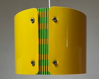 Danish Midcentury Modern Space Age Ceiling Light | Yellow and Multicolored | 1980s