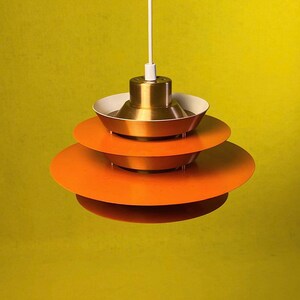 Space age ceiling light by Lyskaer, Denmark 1970s. image 6