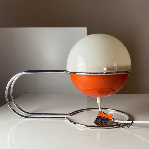 Lampe vintage en verre -space âge