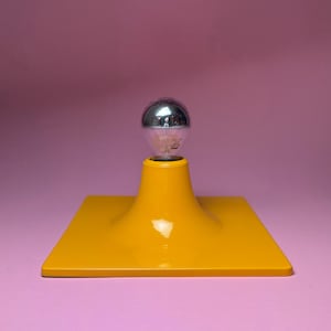 Vintage Yellow Space Age Ceiling or Wall Light – Retro Danish Design, 1970s