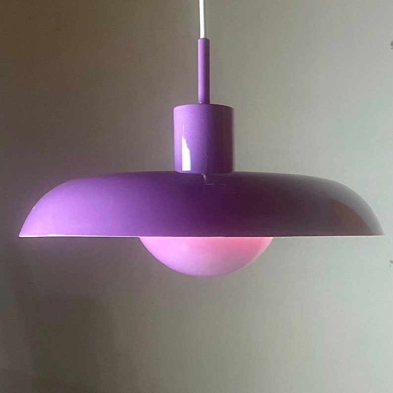 Vintage purple ceiling light by Piet Hein for LYFA, Denmark 1969.