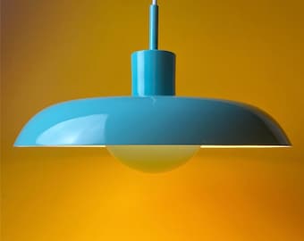 Vintage RA Light Blue Ceiling Light by Piet Hein for LYFA, Denmark