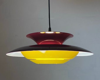 Vintage Large Ceiling Light Made in the Former GDR, 1970s – Mid Century Modern Industrial Retro Pendant