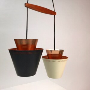 Unlit 
Danish mid century copper ceiling light made in 1960s.