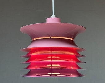 Vintage Pink Midcentury Modern  Bee Hive Shaped Lamp, Made in Sweden 1970s