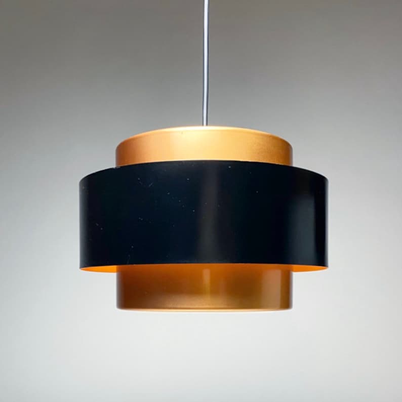 Unlit Classic danish Juno copper ceiling light by Jo Hammerborg for Fog and Morup, Denmark 1966.