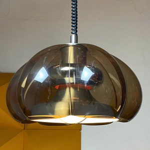 Space Age Ceiling Lamp by Dijkstra, Holland, 1970s – Mid Century Modern Retro UFO Pendant Light